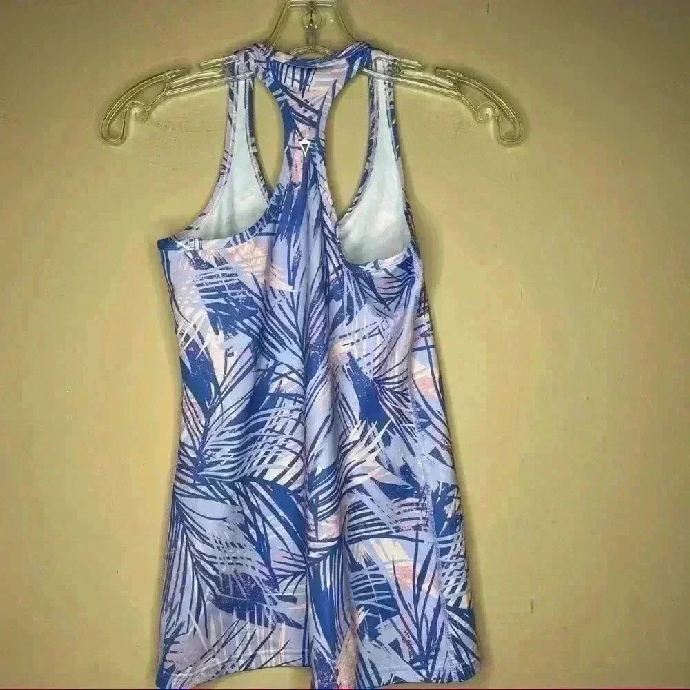 Ivivva By Lululemon Girls Racerback Keep Ur Cool Tank Top Palm Tree Leafs Top - Picture 5 of 6